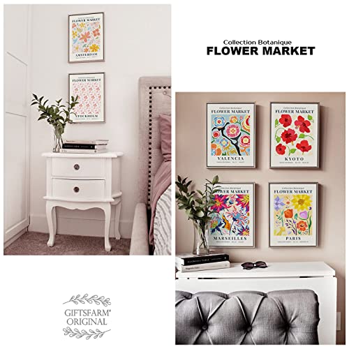 12PCS Flower Market Poster, Danish Pastel