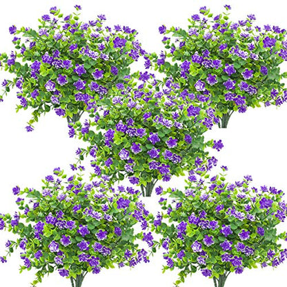 Grunyia 10 Bundles Artificial Fake Flowers